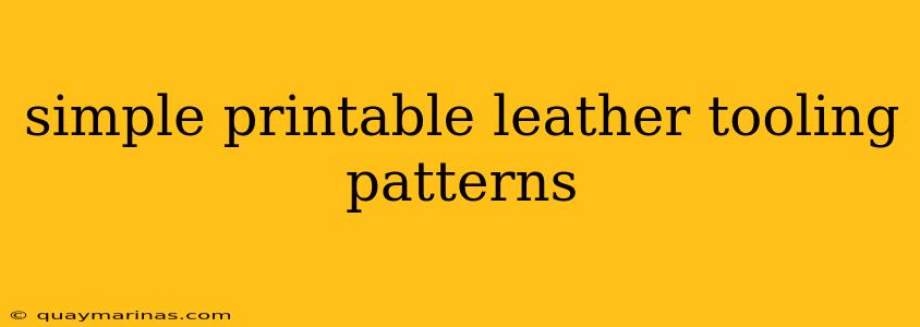 simple printable leather tooling patterns